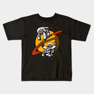 Sloth Space Astronaut Kids T-Shirt